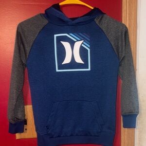 Hurley Blue and Gray Kids Hoodie